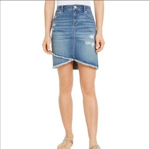 Asymmetric denim shirt